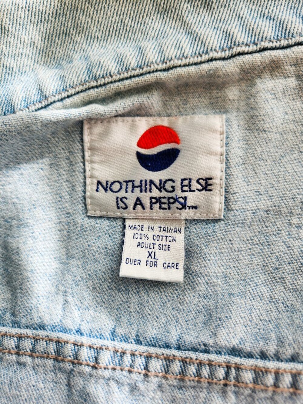Vintage Pepsi Jean Jacket Size XL Light-wash Denim - Picture 10 of 10
